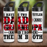 I Have 2 Titles Dad & Grandpa Red Buffalo Check Mug & Sports Bottle