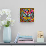 Blooming Wild Mama Wall Clock