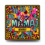 Blooming Wild Mama Wall Clock