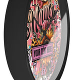 Leopard Blooms Mom 10in Customizable Wall Clock