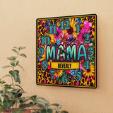 Blooming Wild Mama Wall Clock