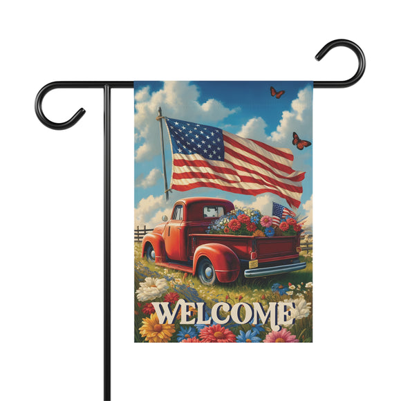 4th Of July Welcome Garden Flags