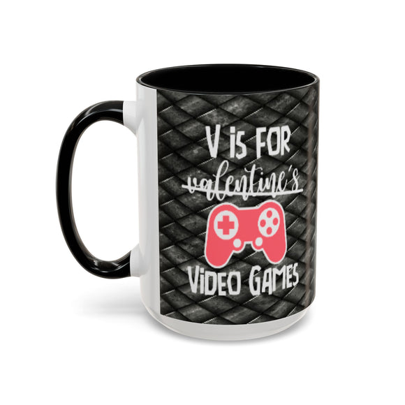 V is for Video Games – 15oz Gamer Mug