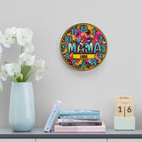 Blooming Wild Mama Wall Clock