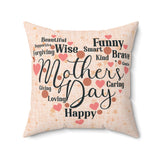 Mother's Heart Collage Decorative Pillow