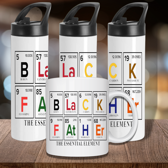 Black Father The Essential Element Mug & Sports Bottle