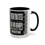 I Wear Two Titles: Dad & Grandpa 15oz Mug