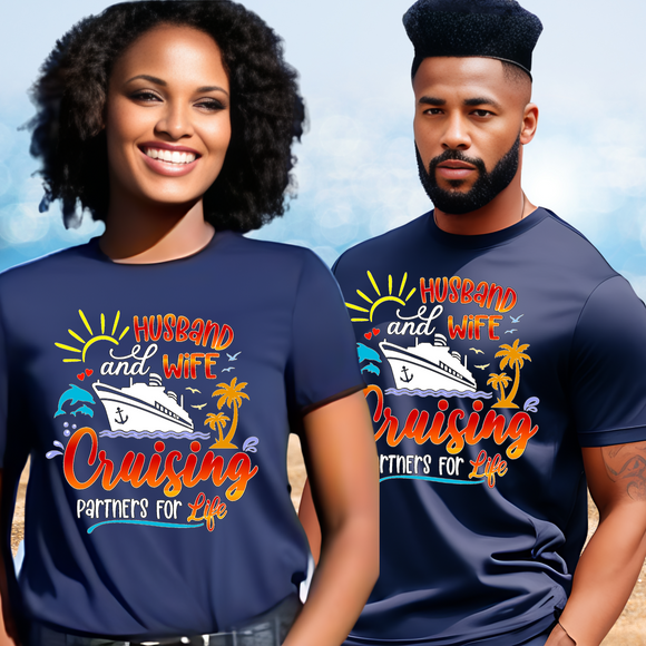 Husband & Wife Cruising Partners For Life T-Shirt