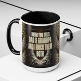 I Wear Two Titles: Dad & Grandpa 15oz Mug