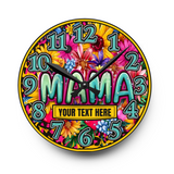 Blooming Wild Mama Wall Clock