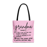 Grandma [noun] Definition Tote Bag