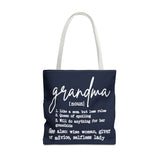 Grandma [noun] Definition Tote Bag