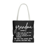 Grandma [noun] Definition Tote Bag