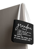 Grandma [noun] Definition Tote Bag