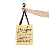 Grandma [noun] Definition Tote Bag