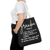 Grandma [noun] Definition Tote Bag