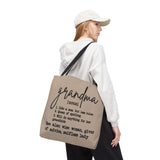 Grandma [noun] Definition Tote Bag