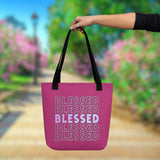 Blessed Stacked Letter Tote bag