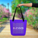 Blessed Stacked Letter Tote bag