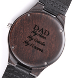 Forever My Hero Wooden Engraved Watch
