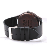 Forever My Hero Wooden Engraved Watch