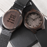 Forever My Hero Wooden Engraved Watch