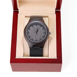 Forever My Hero Wooden Engraved Watch