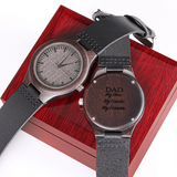 Forever My Hero Wooden Engraved Watch