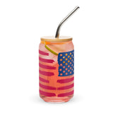 American Flag Libbey Glass Can