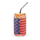 4th Of July Patriotic Girl Libbey Glass Can