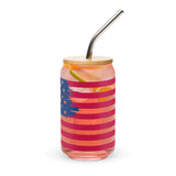 American Flag Libbey Glass Can