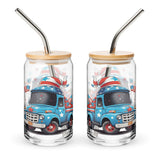 4th Of July Vintage Truck Libbey Glass Can