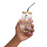 Nana 16oz Glass Can with Straw – Mother’s Day Gift for Grandma