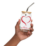 Peace Love Juneteenth 16oz Glass Libbey Can