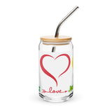 Peace Love Juneteenth 16oz Glass Libbey Can