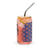 4th Of July Patriotic Girl Libbey Glass Can