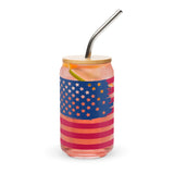 American Flag Libbey Glass Can