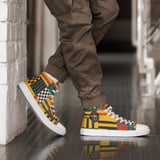 Men’s Kente Kicks High-Top Canvas Shoes