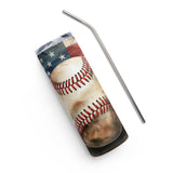 4th of July Baseball Tumbler