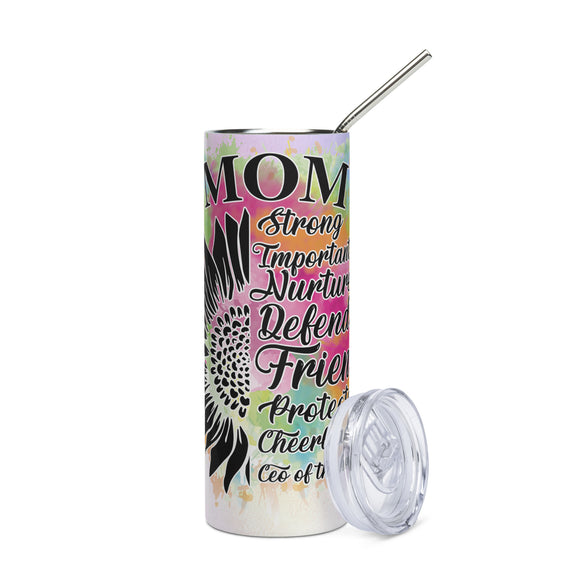 Watercolor Rainbow Mom 20oz Tumbler