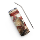 4th of July Baseball Tumbler