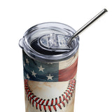 4th of July Baseball Tumbler