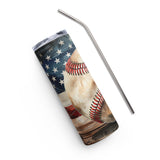 4th of July Baseball Tumbler