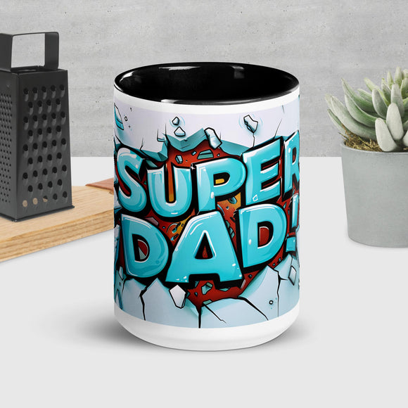 3D Graffiti Super Dad Mug