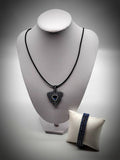 Triangle Pendent Necklace Set w/Crystal For Him