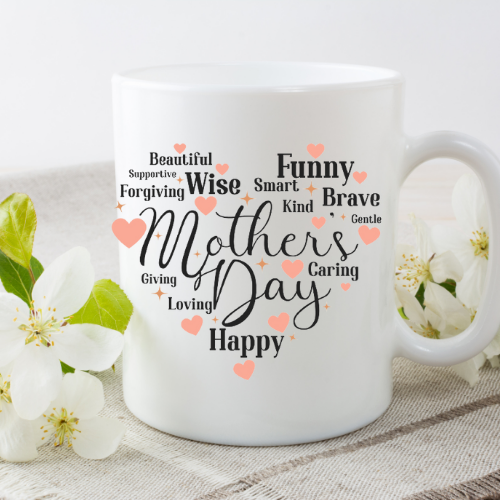Moms  Hearts Quote Mug
