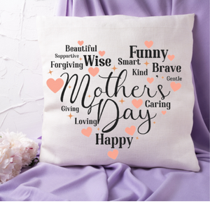 Moms Heart Quotes Decorative Throw Pillow